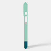 Green iPhone Case with Cute Kitten Design (Rückseite / Links)