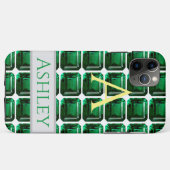 Green iPhone Gehäuse faceted Gemstone Emerald Case-Mate iPhone Hülle (Rückseite (Horizontal))
