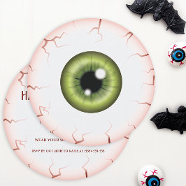 Green Iris Eyeball Bloodshot Eye Halloween-Party Einladung