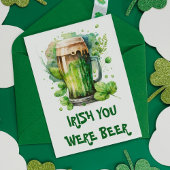 Green Irish Beer Clover Funny St Patricks Day Card Ankündigung