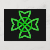 Green Irish Celtic Knot Postkarte (Vorderseite)