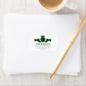 Green Irish Claddagh Ring Rücksendeadresse Adressaufkleber (Insitu)