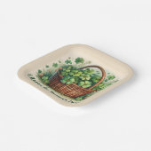 Green Irish Clover St Patrick's Day Paper Plate Pappteller (Gewinkelt)