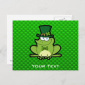 Green Irish Frog Postkarte (Vorne/Hinten)