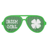 Green Irish Girl St Patricks Day Party Sonnenbrille (Vorderseite)