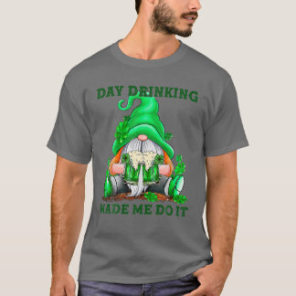 Green Irish Gnome Holding Beer St Patrick Gnome T-Shirt