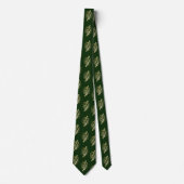 Green Irish Harp & Kleeblatt Neck Tie Krawatte (Vorderseite)