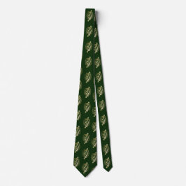 Green Irish Harp & Kleeblatt Neck Tie Krawatte