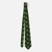 Green Irish Harp & Kleeblatt Neck Tie Krawatte (Rückseite)