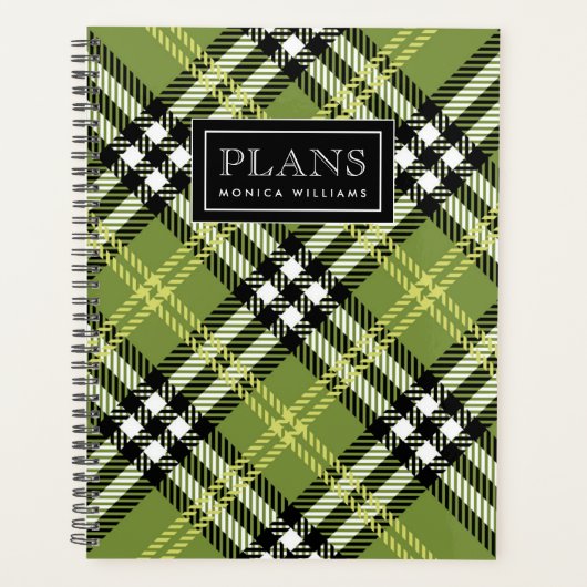 Green Irish Kariert Pattern Planer (Vorderseite)