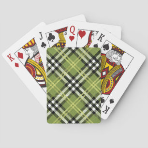 Green Irish Kariert Pattern Spielkarten
