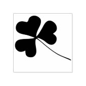 Green Irish Kleeblatt Floral - Long Stem Gummistempel (Prägung)
