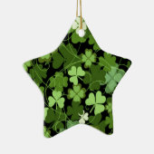 Green Irish Kleeblatt Keramik Ornament (Rechts)