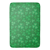 Green Irish Kleeblatt Pattern Bath Mat Badematte (Vorderseite Vertikal)
