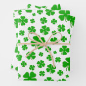 Green Irish Kleeblatt Pattern - St Patrick's Day W Geschenkpapier Set (Beispiel)