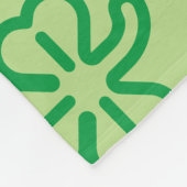 Green Irish Kleeblatt Personalisiert Familienname Fleecedecke (Ecke)