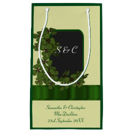 Green Irish Kleeblatt personalisiert Hochzeit Kleine Geschenktüte
