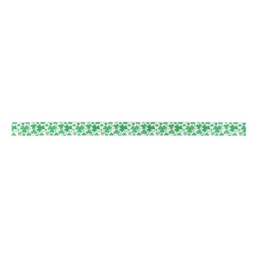 Green Irish Kleeblatt Satin Ribbon Satinband (Vorderseite)
