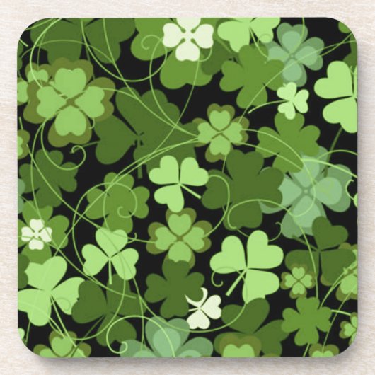 Green Irish Kleeblatt Untersetzer (Vorderseite)
