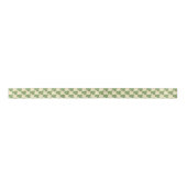 Green Irish Kleeblatts Pattern Satinband (Vorderseite)