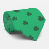 Green Irish Kleeblatts Polka Dots Muster Krawatte (Gerollt)