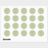 Green Irish Knot Custom Wedding Fevor Labels Runder Aufkleber (Blatt)