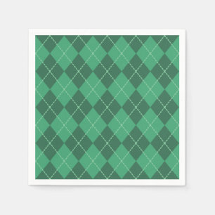 Green Irish Raute Napkins Serviette