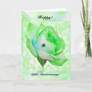 Green Irish Rose and Anniversary! Karte