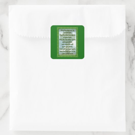 Green Irish Sessing Quadratischer Aufkleber (Tasche)