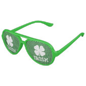 Green Irish St Patricks Day Kleeblatt Party Partybrille (Schrägansicht)