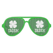 Green Irish St Patricks Day Kleeblatt Party Partybrille (Vorderseite)