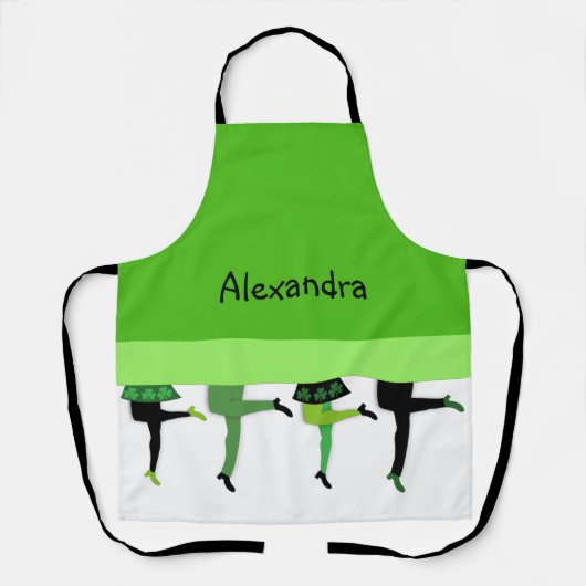 Green Irish Stepdancers' Legs Comical Schürze (Vorderseite)