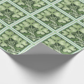 Green Irish Tiled Geschenkpapier (Ecke)