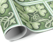 Green Irish Tiled Geschenkpapier (Rolleneckpunkt)