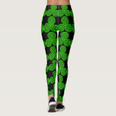 Green Irish Triskel Happy St Patrick B Leggings (Rückseite)