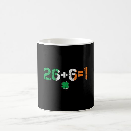Green Irish Unity 26 + 6 = 1 St. Paddy Day Irland Kaffeetasse (Mittel)