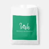 Green Irish Vierblättriges Kleeblatt St Patricks D Geschenktütchen (Vorderseite)