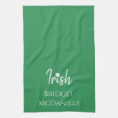 Green Irish Vierblättriges Kleeblatt St Patricks D Geschirrtuch (Vertikal)