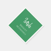 Green Irish Vierblättriges Kleeblatt St Patricks D Serviette (Ecke)