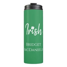 Green Irish Vierblättriges Kleeblatt St Patricks D Thermosbecher