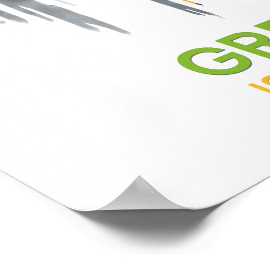 Green is a Future - Solarpunk Poster (Ecke)