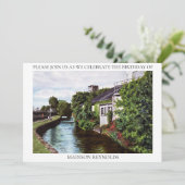 Green Island Illustration Einladung (Stehend Vorderseite)