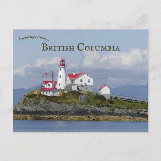 Green Island Lighthouse British Columbia Postkarte (Vorderseite)