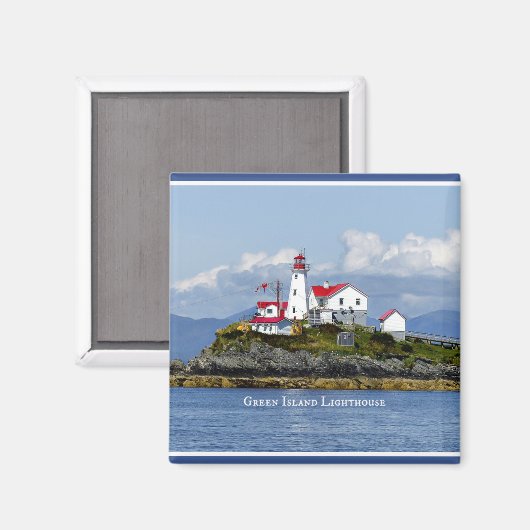 Green Island Lighthouse, England Magnet (Vorderseite/Rückseite)