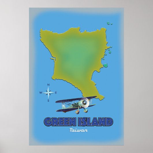 Green Island Taiwan Reiseplakat. Poster (Vorne)