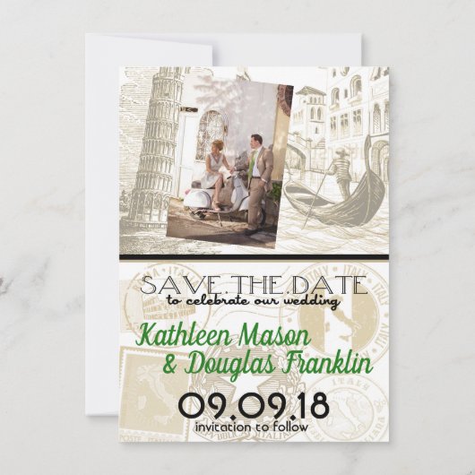 Green-Italy-Pass-Save the Date-Karte Save The Date (Rückseite)