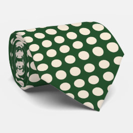 Green Ivory Color Polka Dot Krawatte
