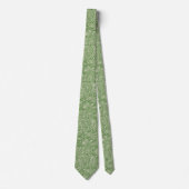 Green & Ivory Cream Vintag Paisley Pattern Krawatte (Vorderseite)