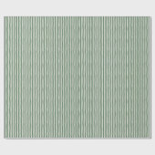 Green & Ivory Wonky Stripes Geschenkpapier (Flach)