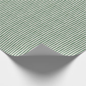 Green & Ivory Wonky Stripes Geschenkpapier (Ecke)